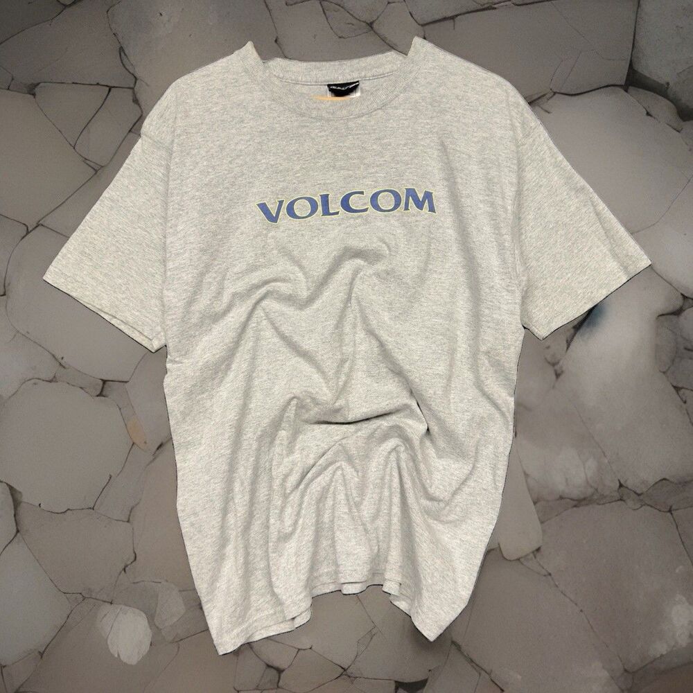 Vintage Volcom T Shirt L Mens 90s Skateboard Surf Graphic Spell Out Logo Grunge